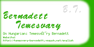 bernadett temesvary business card